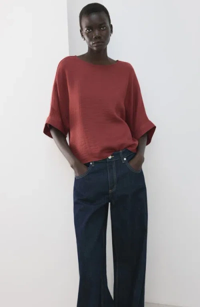 Mango Dolman Sleeve Top In Neutral