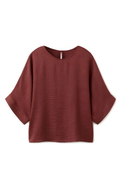 Mango Dolman Sleeve Top In Neutral