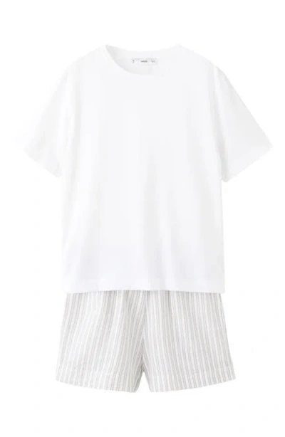 Mango Short Pajamas In White