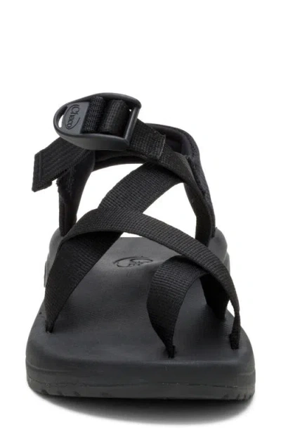 Chaco Cushz Toe Loop Sandal In Black