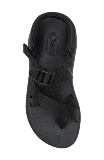 Chaco Cushz Toe Loop Sandal In Black