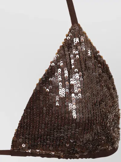 P.a.r.o.s.h Triangle Bikini Micro Sequins Sliding Cups