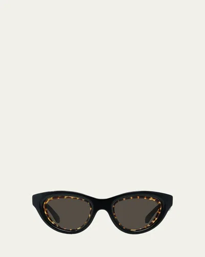 Loewe Acetate Mini Cat Eye Anagram Sunglasses In Black