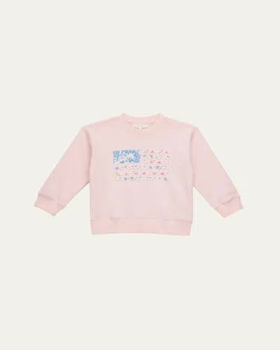 Loveshackfancy Kids' Palo Pullover In Pink