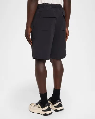 Moncler Tailored Shorts Featuring Functional Back Pockets In Blue