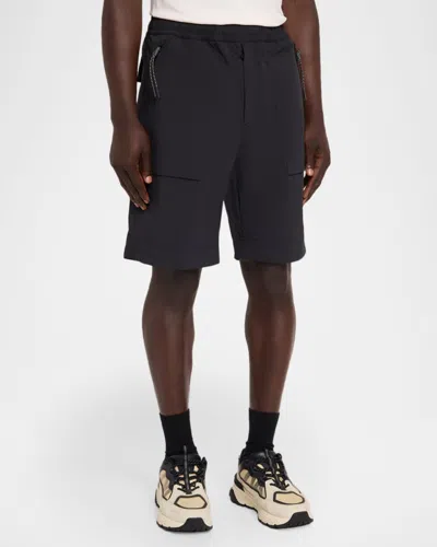 Moncler Tailored Shorts Featuring Functional Back Pockets In Blue