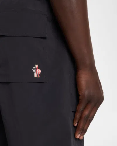 Moncler Tailored Shorts Featuring Functional Back Pockets In Blue