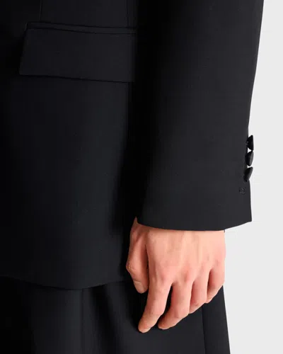 Balmain Single-breasted Shawl-lapel Blazer In Blue
