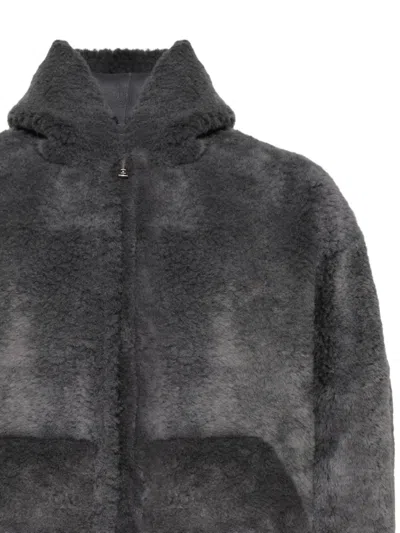 Alexander Wang Shearling Jacket In Gray