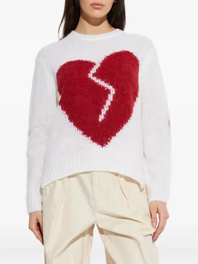 Allsaints Luvheart Crew-neck Pullover In Gray