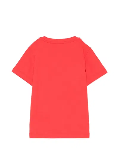 Balmain Logo Printed T-shirt In Red