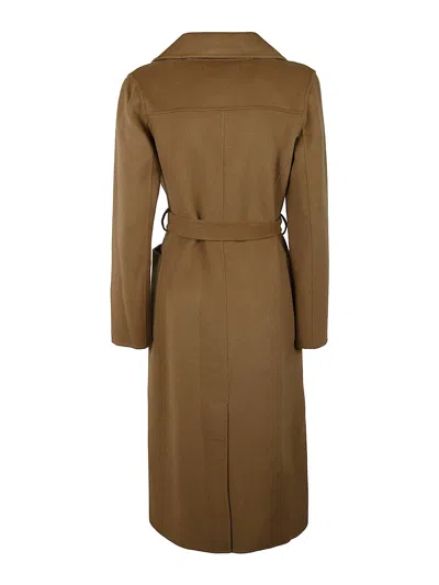 Michael Kors Wool Coat In Brown