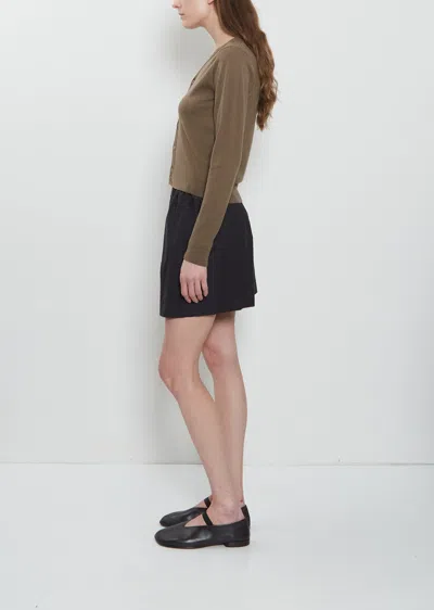 Lemaire Tailored Boxer Shorts Button Detail Pockets In Black