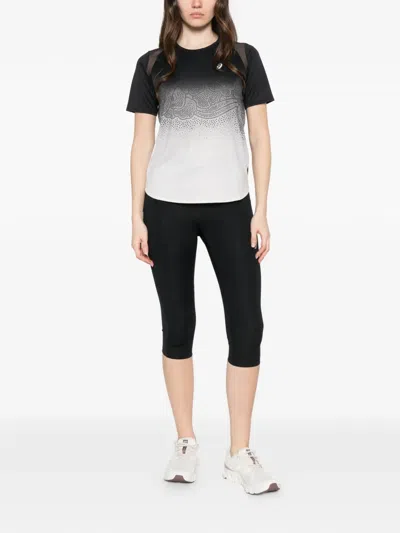 Asics Road Mesh-panel Printed T-shirt In Multi