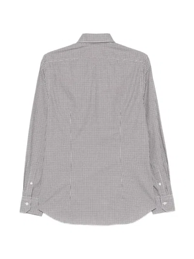 Dell'oglio Buttoned Check Shirt In White