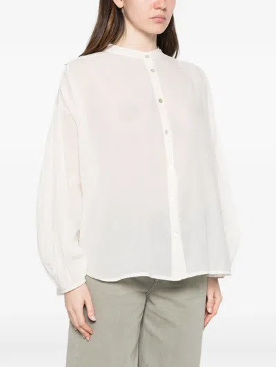 Dixie Buttoned Long-sleeve Shirt In White