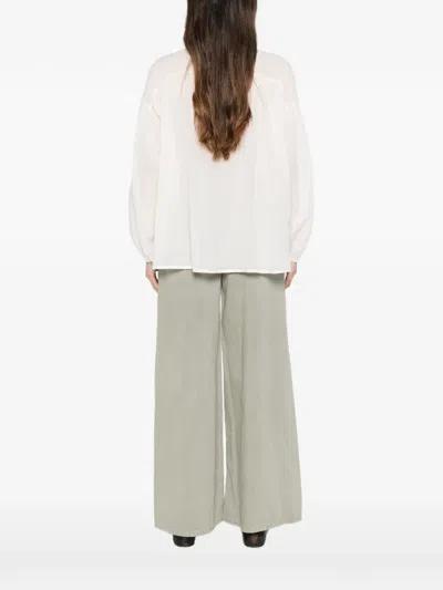 Dixie Buttoned Long-sleeve Shirt In White