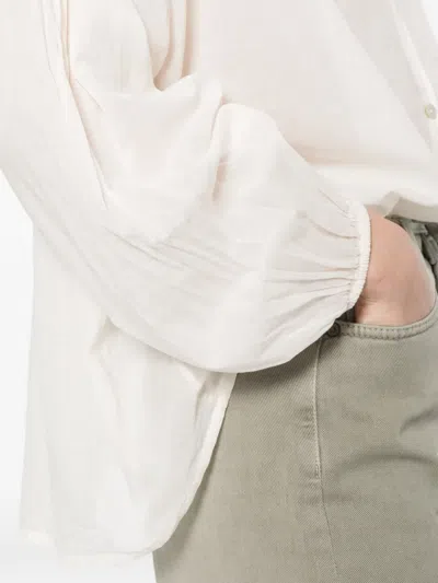 Dixie Buttoned Long-sleeve Shirt In White