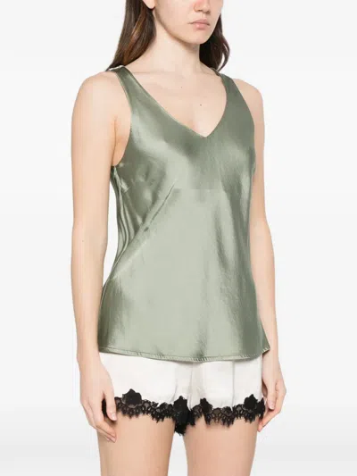 Dixie V-neck Top In Green