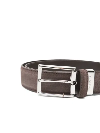 Canali Leather Belt In Brown
