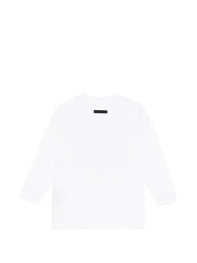 Essentials Logo-print Long-sleeve T-shirt In White