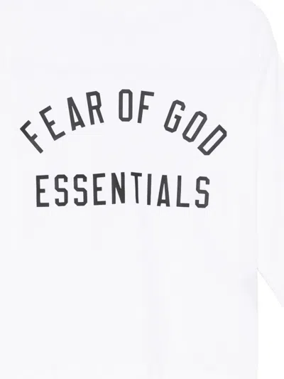 Essentials Logo-print Long-sleeve T-shirt In White