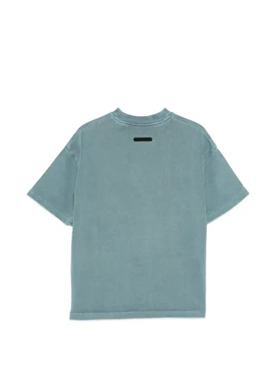 Essentials Logo-print Crew Neck T-shirt In Green