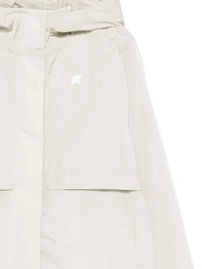 K-way Hooded Jacket In White
