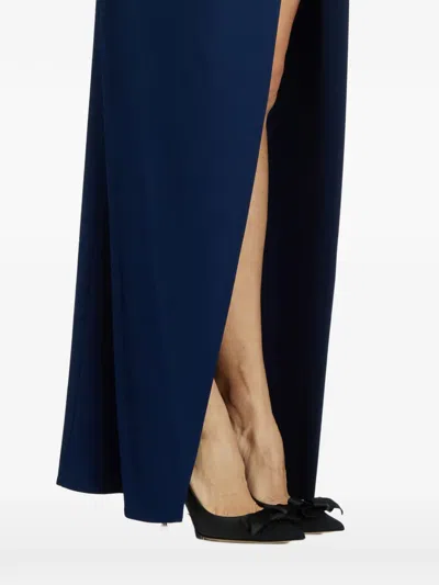 Elisabetta Franchi Red Carpet Oltremare Asymmetric Dress In Blue