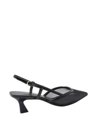 Stuart Weitzman Vinnie Pointed Toe 50mm Slingback In Black