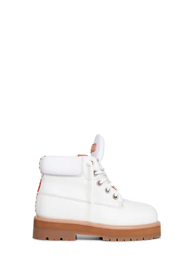 Pdf Off White Leather Strada Ankle Boots In White