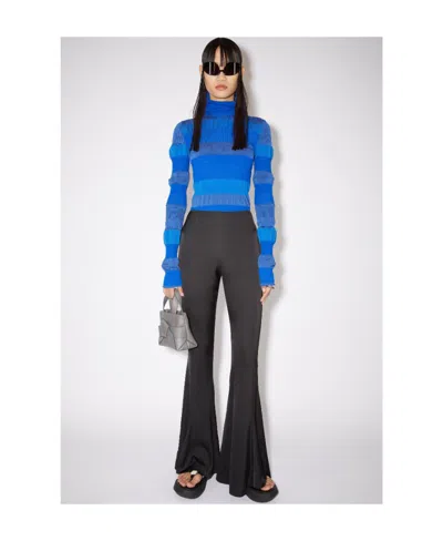 Acne Studios Flared High-waisted Trousers In Black