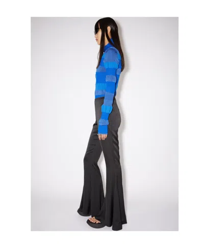 Acne Studios Flared High-waisted Trousers In Black