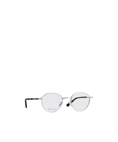 Gucci Round Optical Frame In Silver