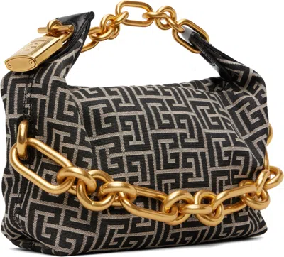 Balmain Sync Mini Chain Handbag In Black