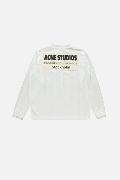 Acne Studios Long-sleeve Print T-shirt In White