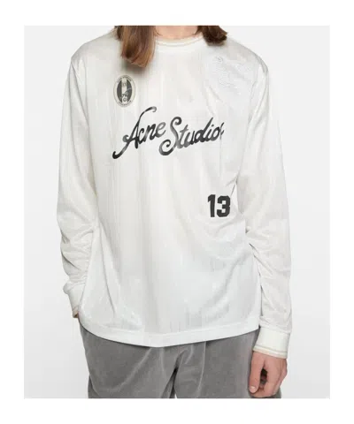 Acne Studios Long-sleeve Print T-shirt In White