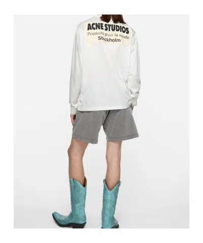 Acne Studios Long-sleeve Print T-shirt In White
