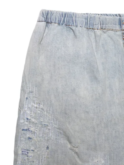 Acne Studios Distressed Shorts In Gray