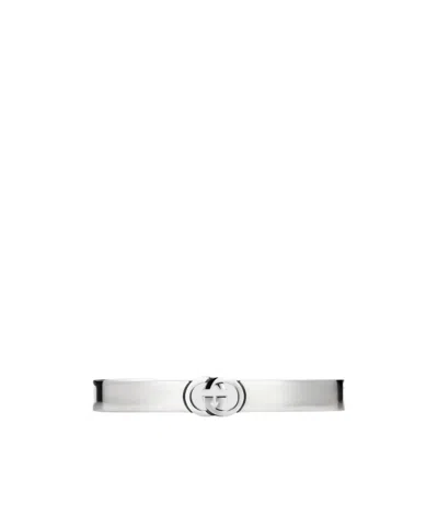 Gucci Interlocking Bangle Bracelet In Brown