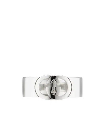 Gucci Interlocking Chevalier Ring In Metallic