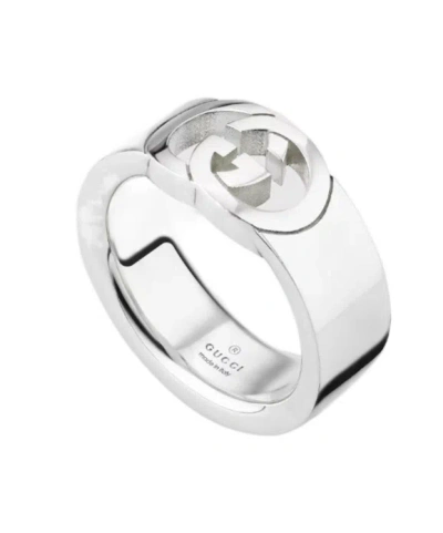 Gucci Interlocking Chevalier Ring In Metallic
