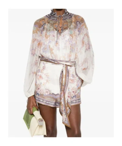Zimmermann Patterned Blouse In White