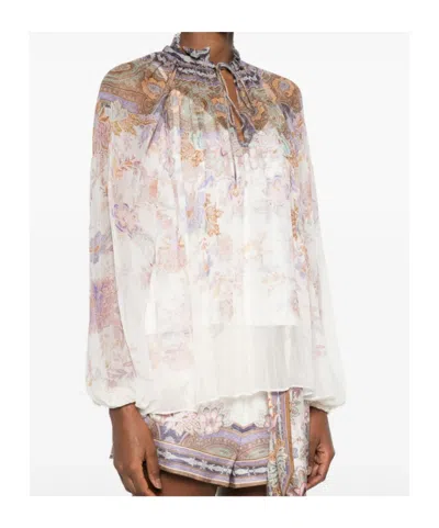Zimmermann Patterned Blouse In White
