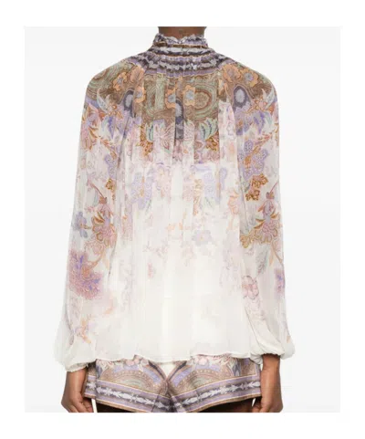 Zimmermann Patterned Blouse In White
