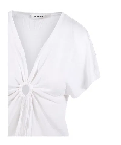 P.a.r.o.s.h . Babygirl Ring Detail Top In White
