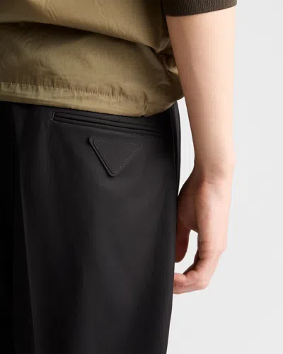 Prada Triangle-patch Shorts In Black