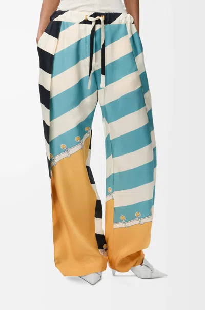 Loewe Drawstring Casual Pants In White