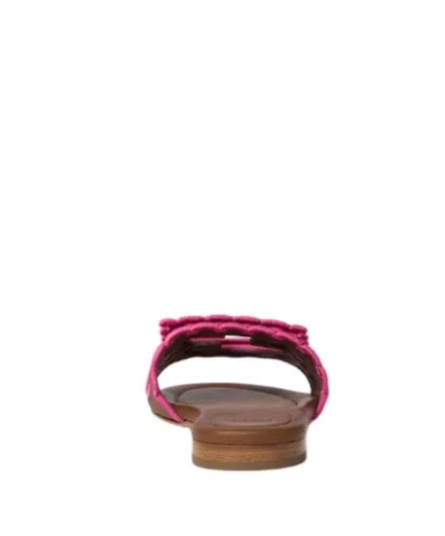 Fendi Baguette Embroidered Nappa Leather Slides In Multi