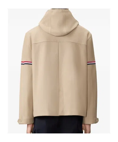 Thom Browne Armband Oversized Parka In Neutral
